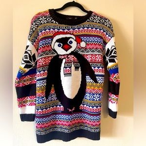 “UGLY”  penguin Xmas ❤️💚 sweater! Great condition • MED/LRG​​